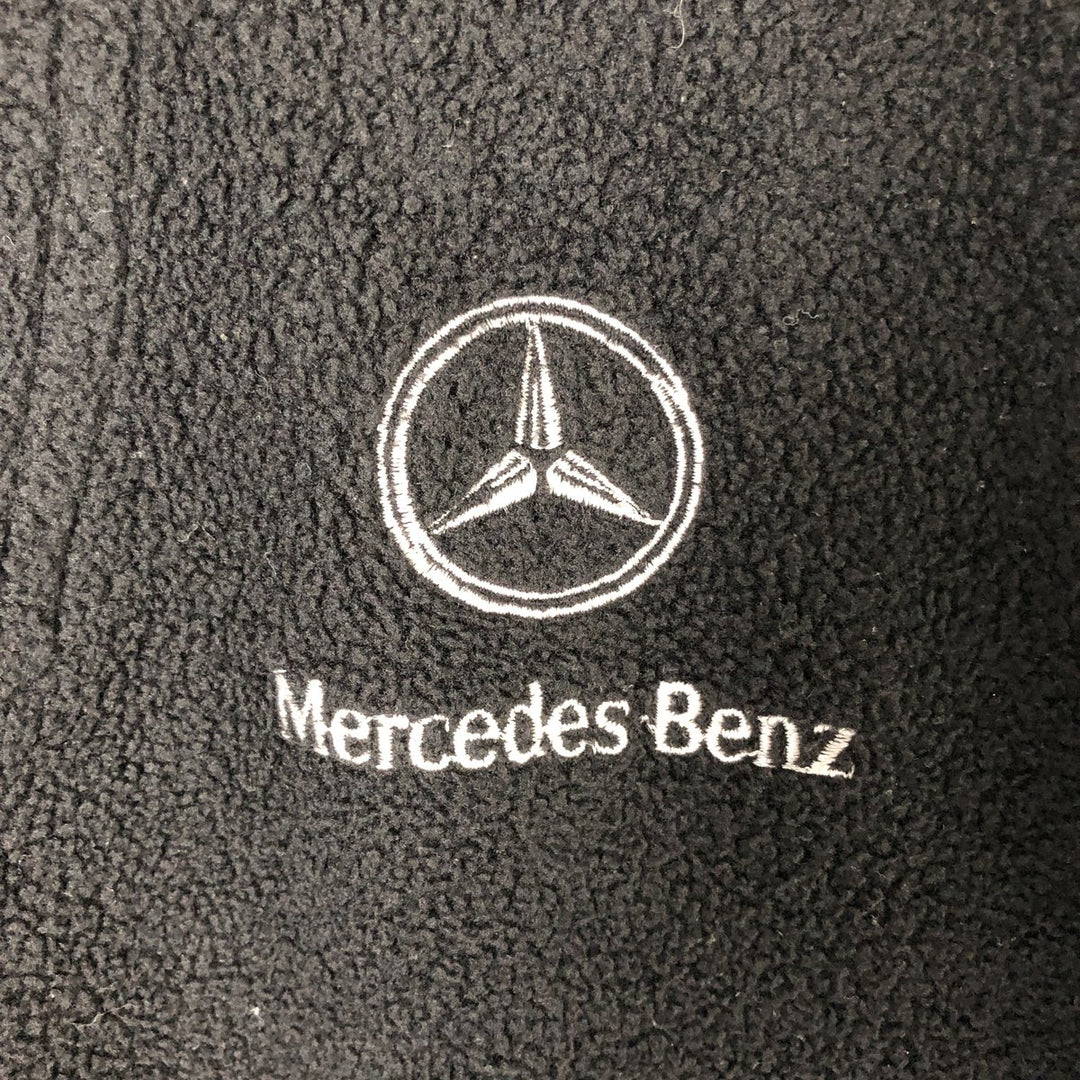 Mercedes-Benz Half-Zip Fleece Pullover, Made in Canada, Men's Size L polyester black type Vintage Second Hand