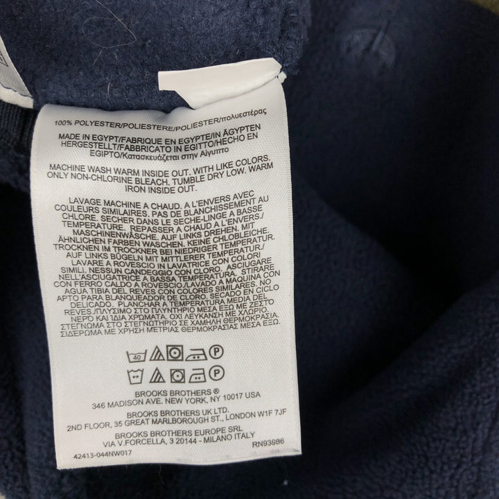 Brooks Brothers Fleece Pullover, Men's XL polyester Khaki type Vintage Second Hand