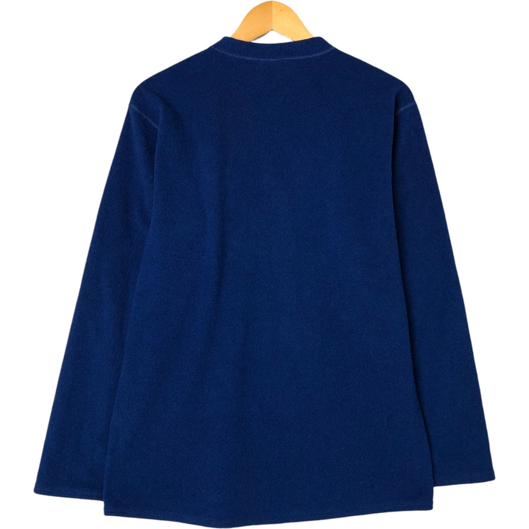 90s-00'S Patagonia Capilene Henley Fleece Top, Made in USA, Men's Size M polyester navy blue type Vintage Second Hand