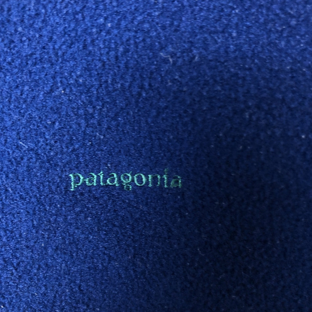 90s-00'S Patagonia Capilene Henley Fleece Top, Made in USA, Men's Size M polyester navy blue type Vintage Second Hand