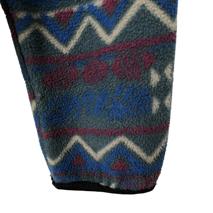 90'S Columbia White Tag Print Half-Zip Fleece Pullover, Made in USA, Men's Size L, Vintage polyester Green type dark green Vintage Second Hand