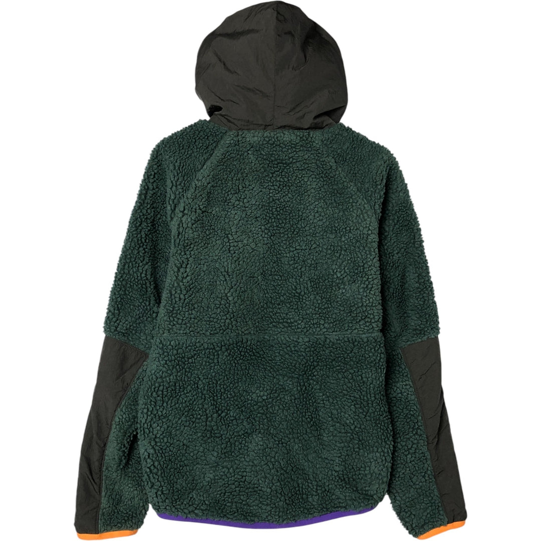 Nike Half-Zip Boa Parka, Men's Size Small polyester green type Vintage Second Hand