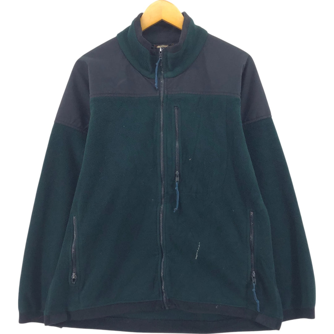 90'S REI Vintage Fleece Jacket, Men's Size L unclear green type Vintage Second Hand