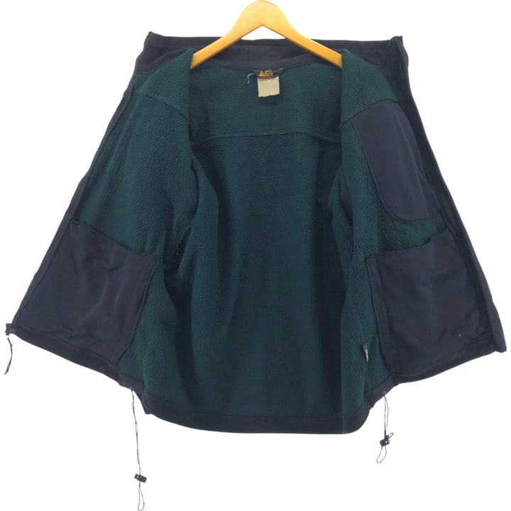 90'S REI Vintage Fleece Jacket, Men's Size L unclear green type Vintage Second Hand