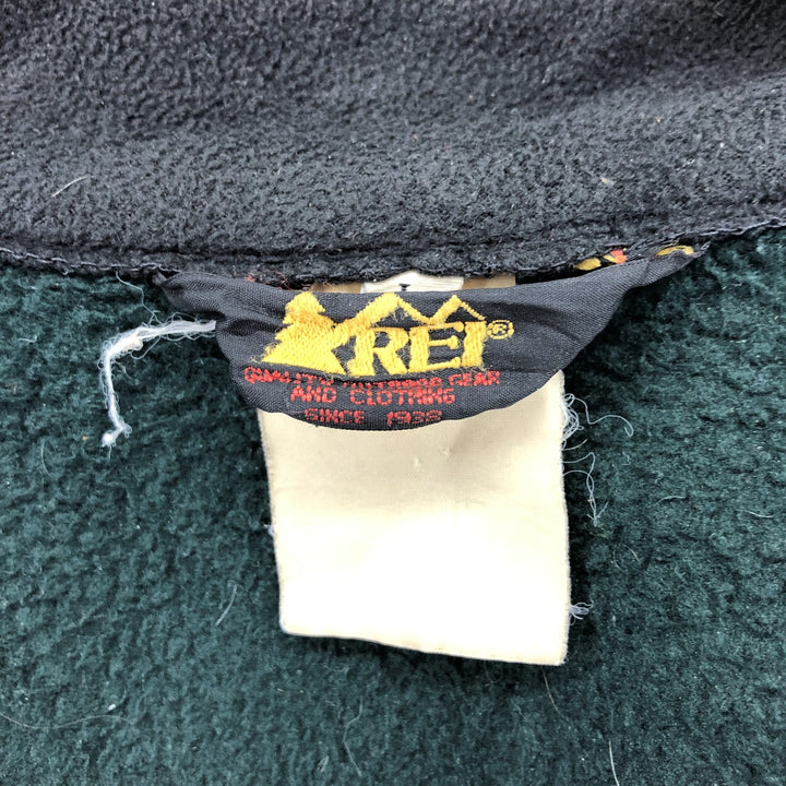 90'S REI Vintage Fleece Jacket, Men's Size L unclear green type Vintage Second Hand