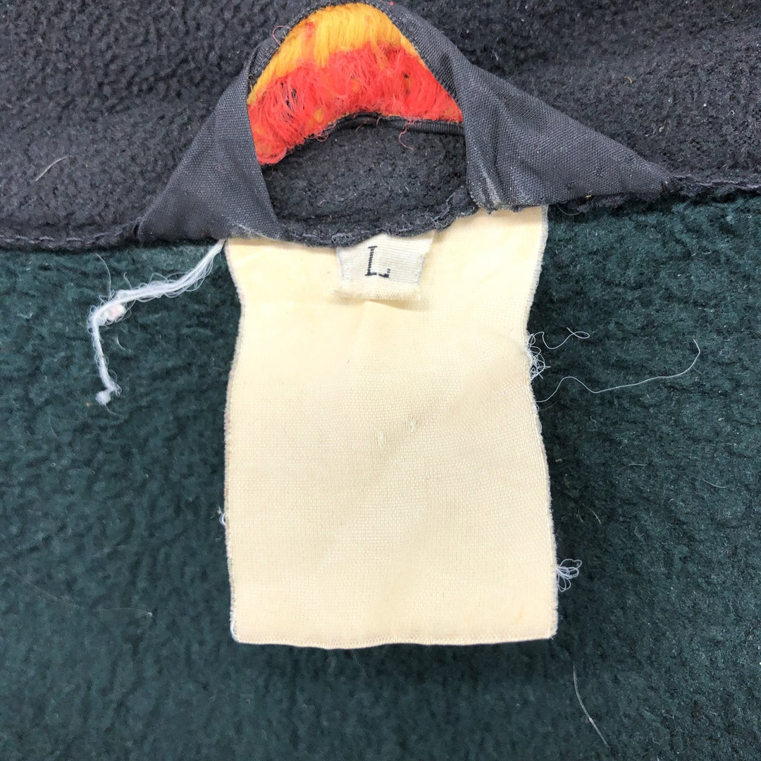 90'S REI Vintage Fleece Jacket, Men's Size L unclear green type Vintage Second Hand