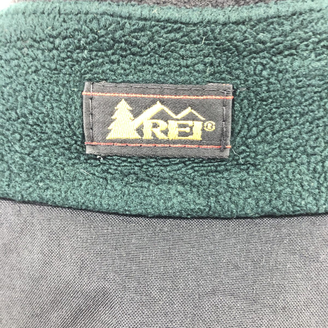 90'S REI Vintage Fleece Jacket, Men's Size L unclear green type Vintage Second Hand