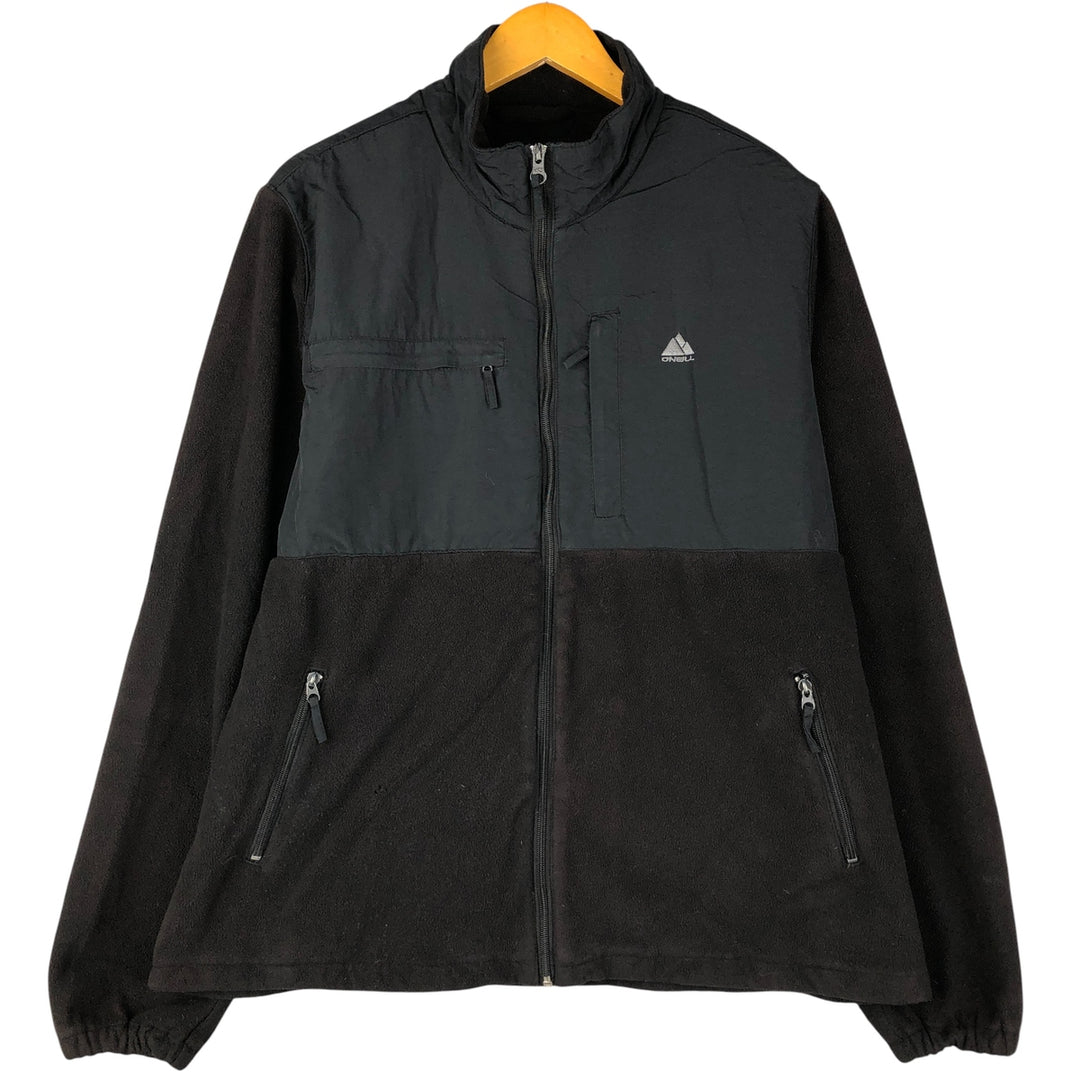O'NEILL Fleece Jacket, Men's Size L polyester black type Vintage Second Hand