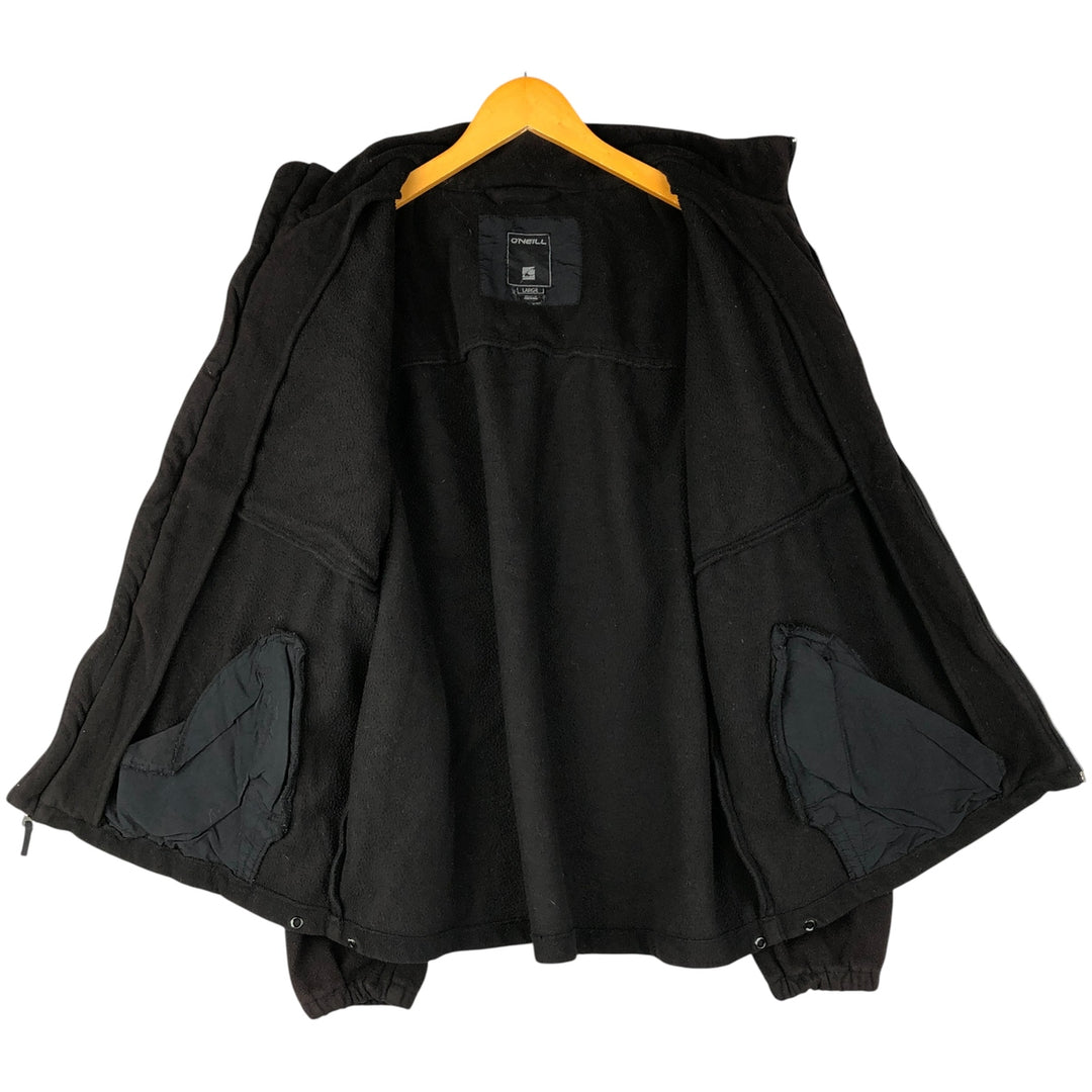 O'NEILL Fleece Jacket, Men's Size L polyester black type Vintage Second Hand