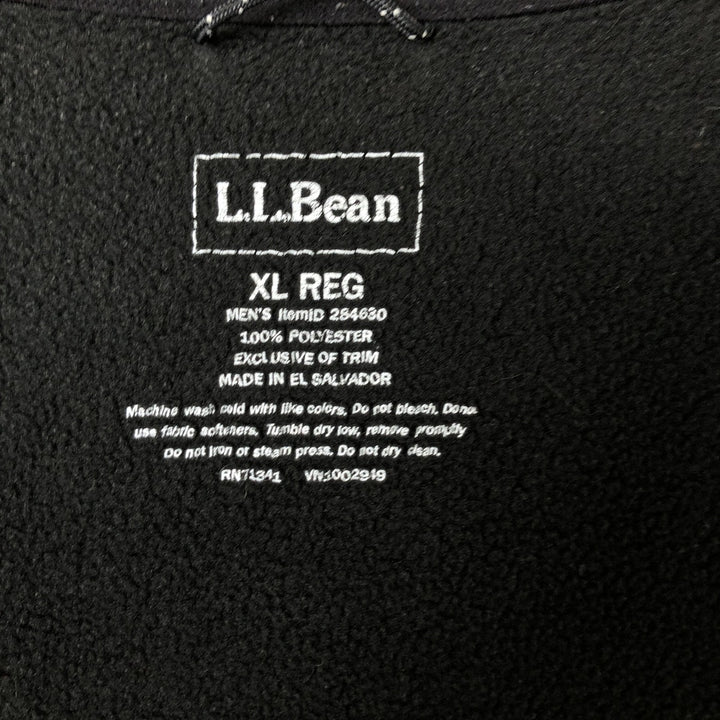 LLBean Fleece Jacket, Men's XL polyester black type Vintage Second Hand