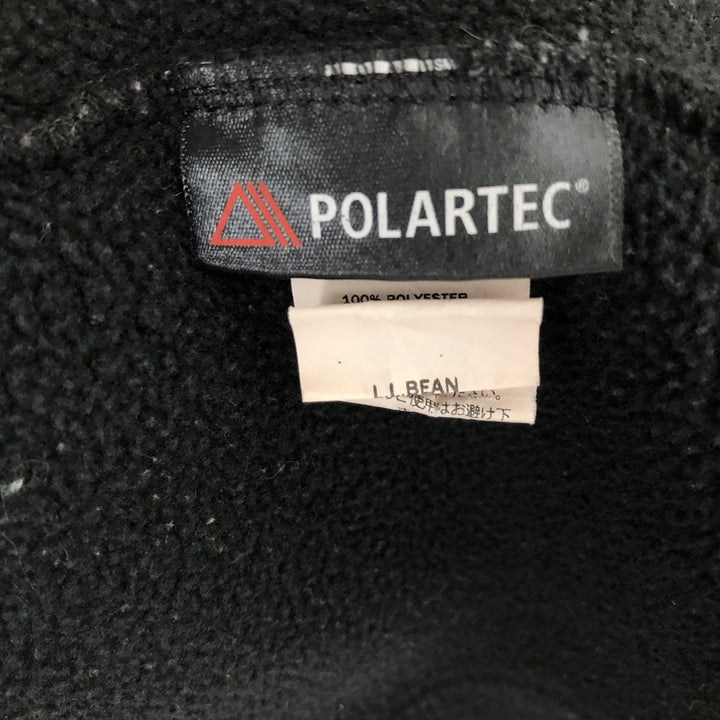 LLBean Fleece Jacket, Men's XL polyester black type Vintage Second Hand