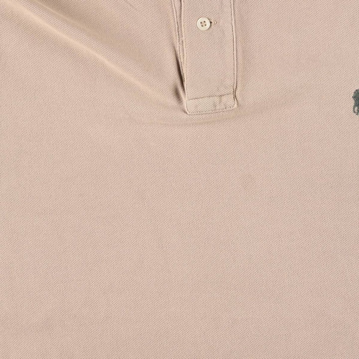 Ralph Lauren POLO by Ralph Lauren short sleeve polo shirt, men's size L cotton Beige type Vintage Second Hand