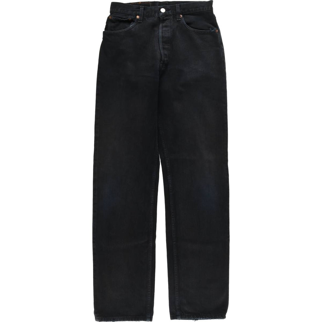 90'S Levi's 501-0165 Black Denim Straight Denim Pants Men's W29 Vintage cotton black type Vintage Second Hand