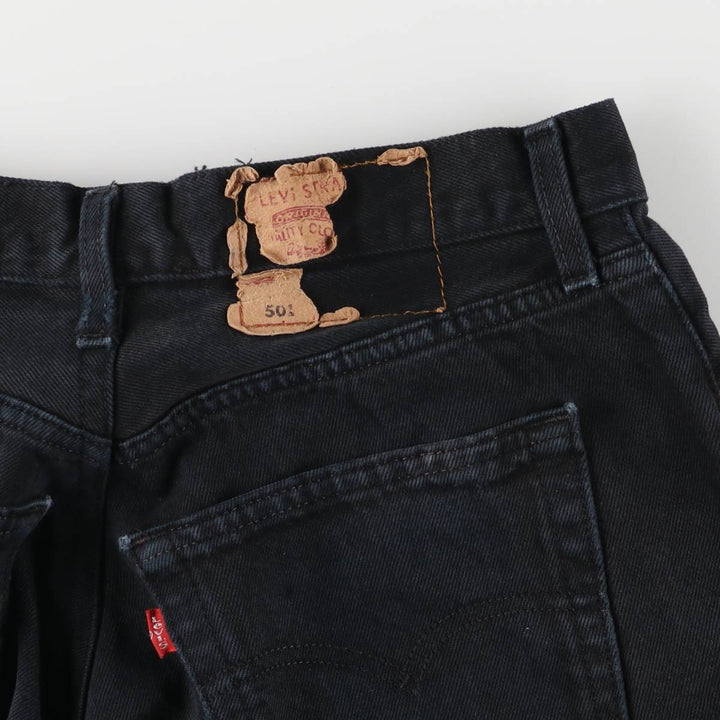 90'S Levi's 501-0165 Black Denim Straight Denim Pants Men's W29 Vintage cotton black type Vintage Second Hand