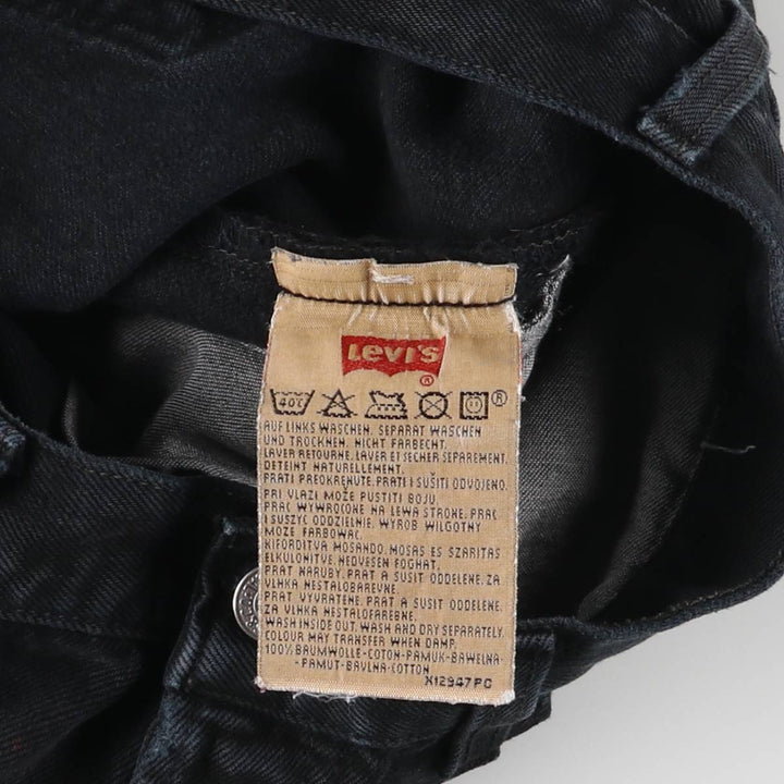 90'S Levi's 501-0165 Black Denim Straight Denim Pants Men's W29 Vintage cotton black type Vintage Second Hand
