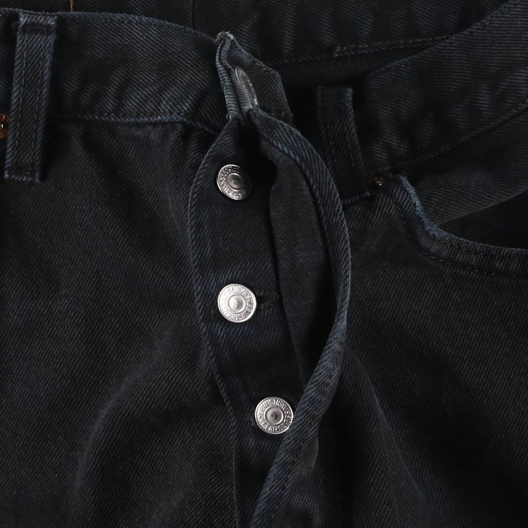 90'S Levi's 501-0165 Black Denim Straight Denim Pants Men's W29 Vintage cotton black type Vintage Second Hand