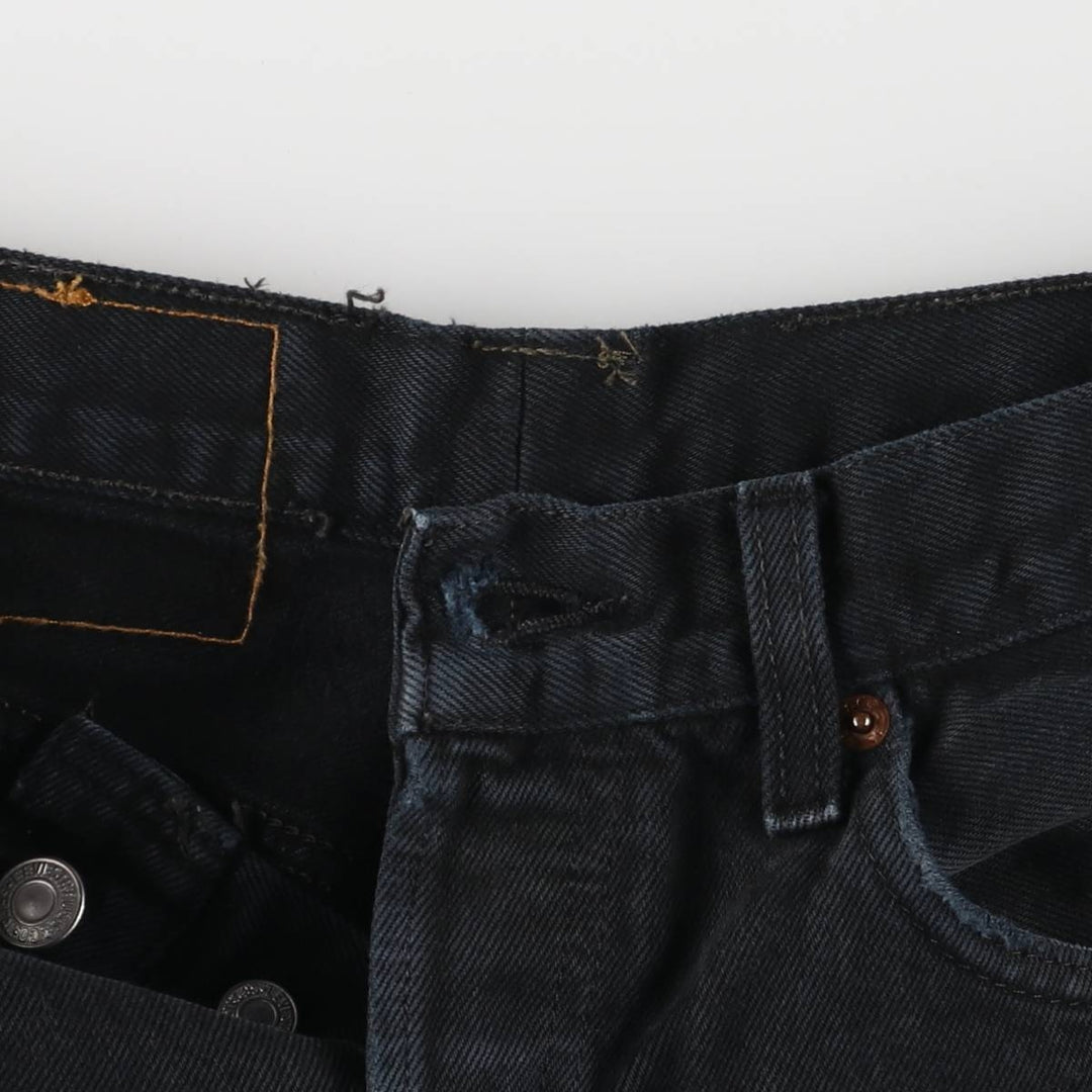 90'S Levi's 501-0165 Black Denim Straight Denim Pants Men's W29 Vintage cotton black type Vintage Second Hand