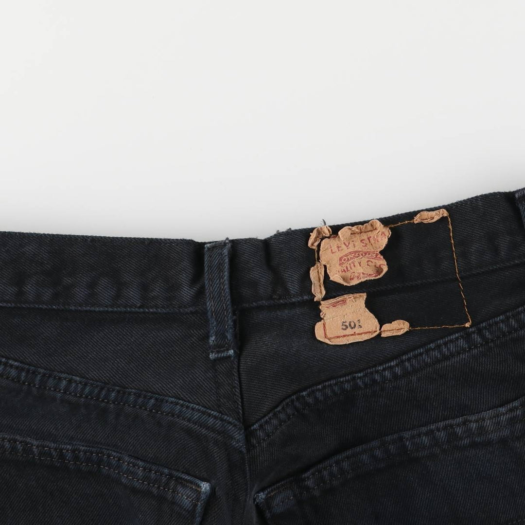 90'S Levi's 501-0165 Black Denim Straight Denim Pants Men's W29 Vintage cotton black type Vintage Second Hand