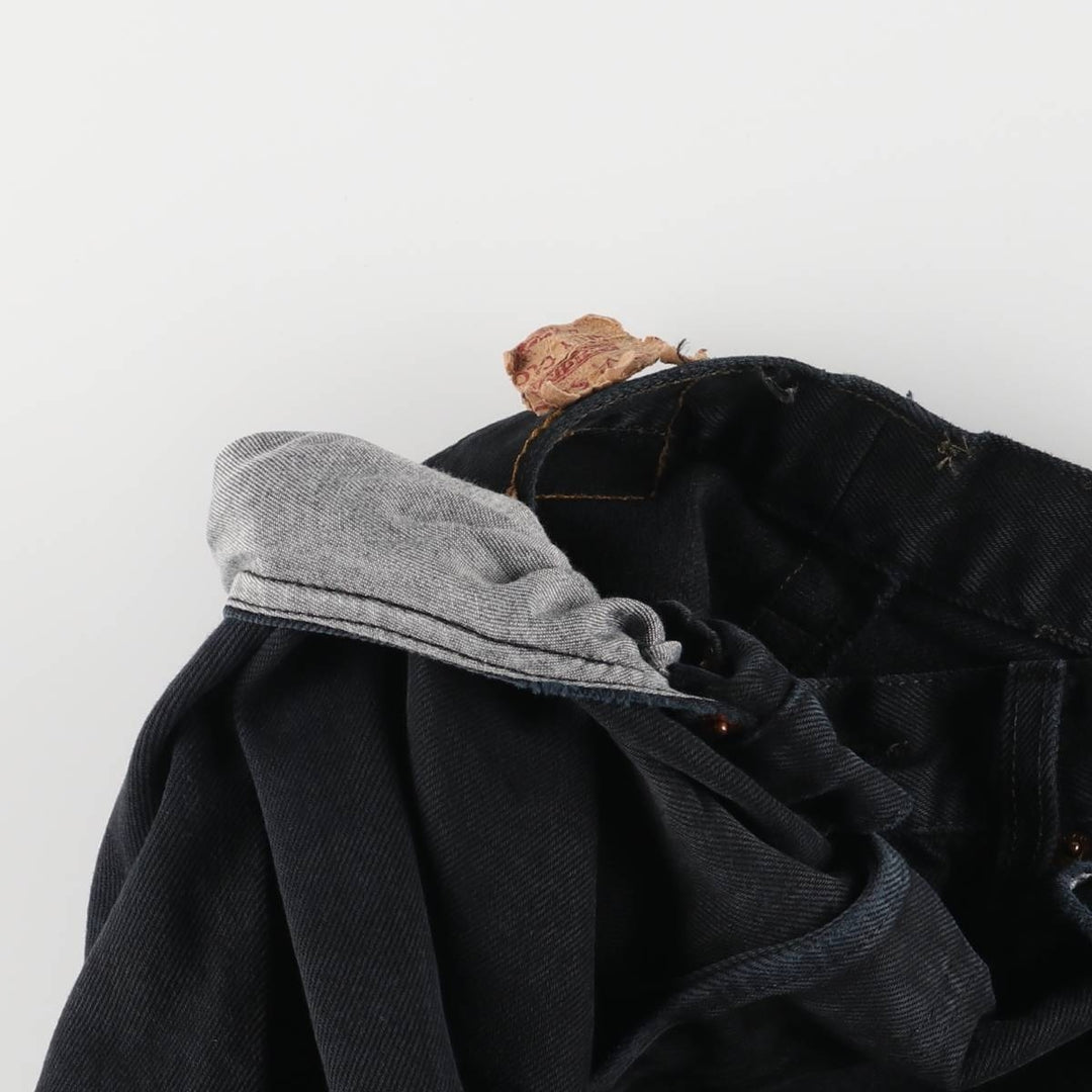 90'S Levi's 501-0165 Black Denim Straight Denim Pants Men's W29 Vintage cotton black type Vintage Second Hand