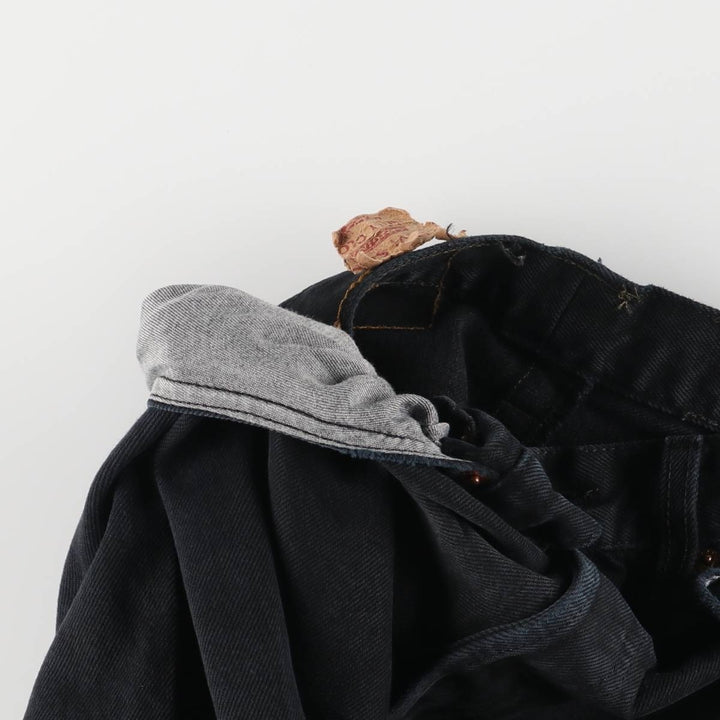 90'S Levi's 501-0165 Black Denim Straight Denim Pants Men's W29 Vintage cotton black type Vintage Second Hand