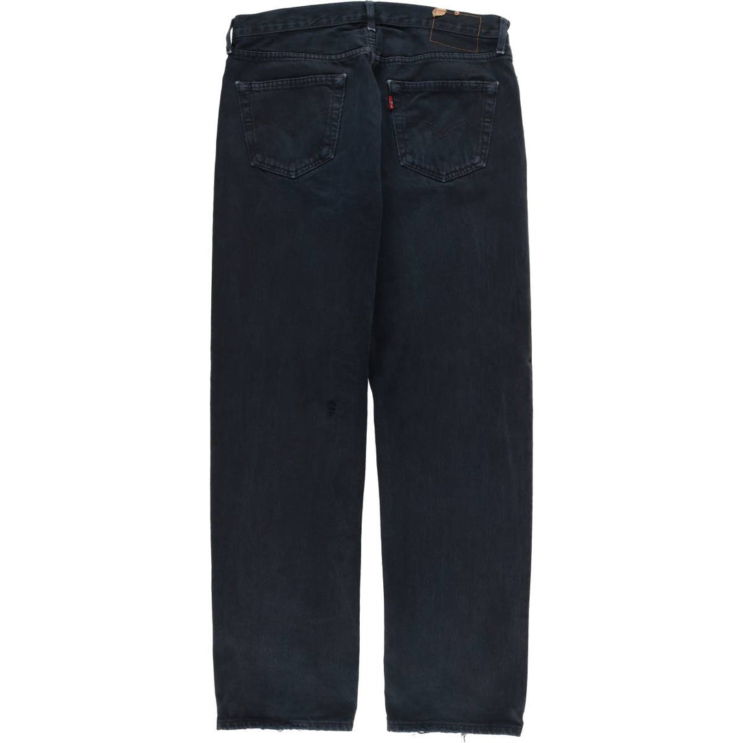 00'S Levi's 00501-0165 Euro model black denim straight denim pants for men size w34 cotton black type Vintage Second Hand
