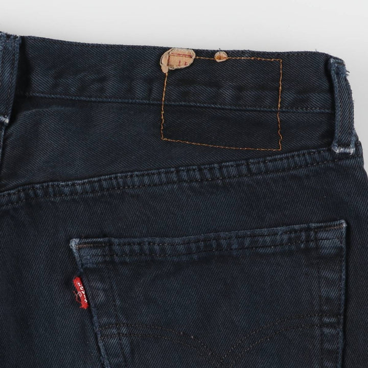 00'S Levi's 00501-0165 Euro model black denim straight denim pants for men size w34 cotton black type Vintage Second Hand