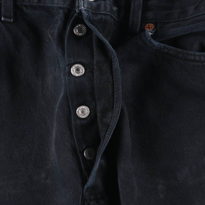 00'S Levi's 00501-0165 Euro model black denim straight denim pants for men size w34 cotton black type Vintage Second Hand