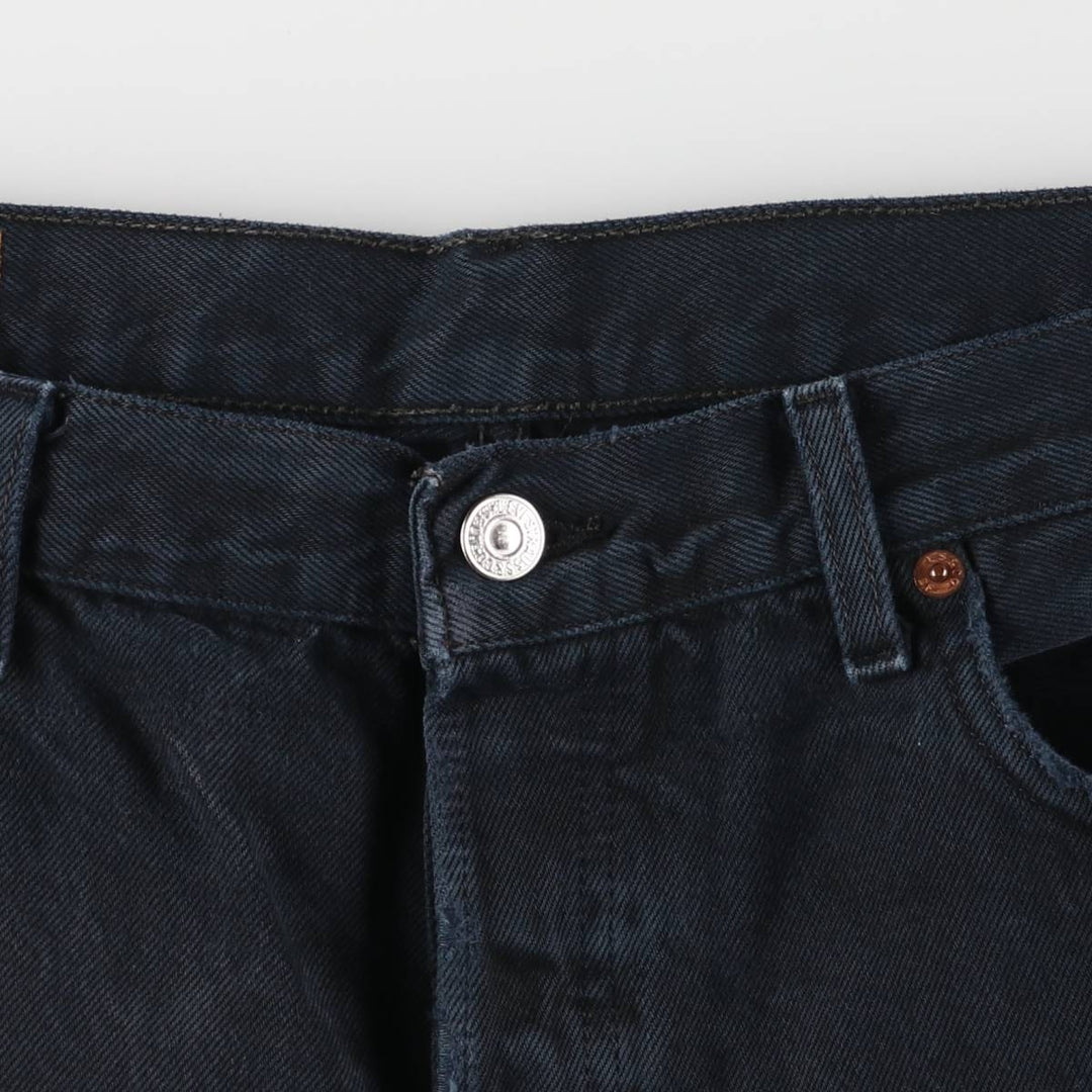 00'S Levi's 00501-0165 Euro model black denim straight denim pants for men size w34 cotton black type Vintage Second Hand
