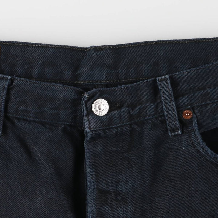 00'S Levi's 00501-0165 Euro model black denim straight denim pants for men size w34 cotton black type Vintage Second Hand