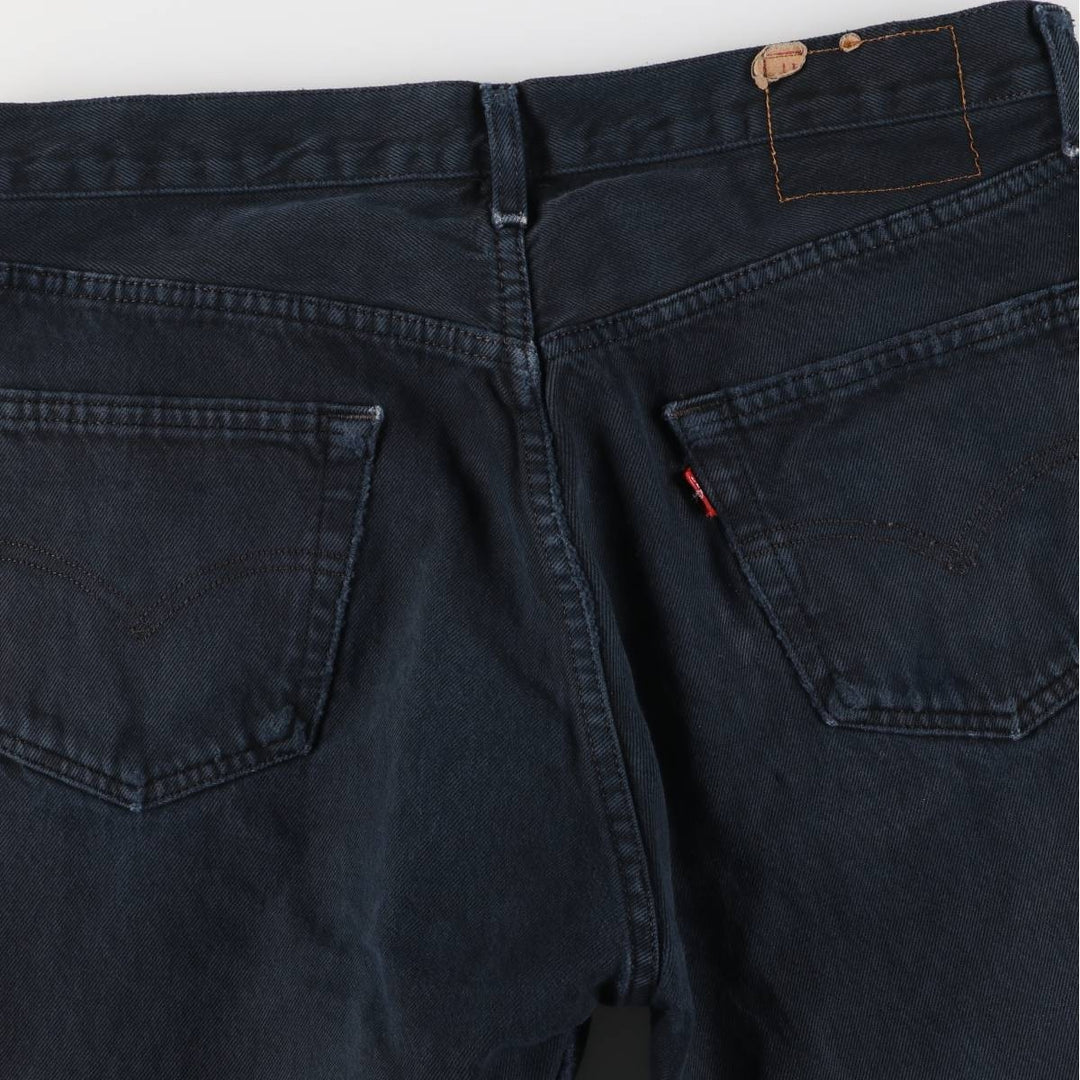 00'S Levi's 00501-0165 Euro model black denim straight denim pants for men size w34 cotton black type Vintage Second Hand