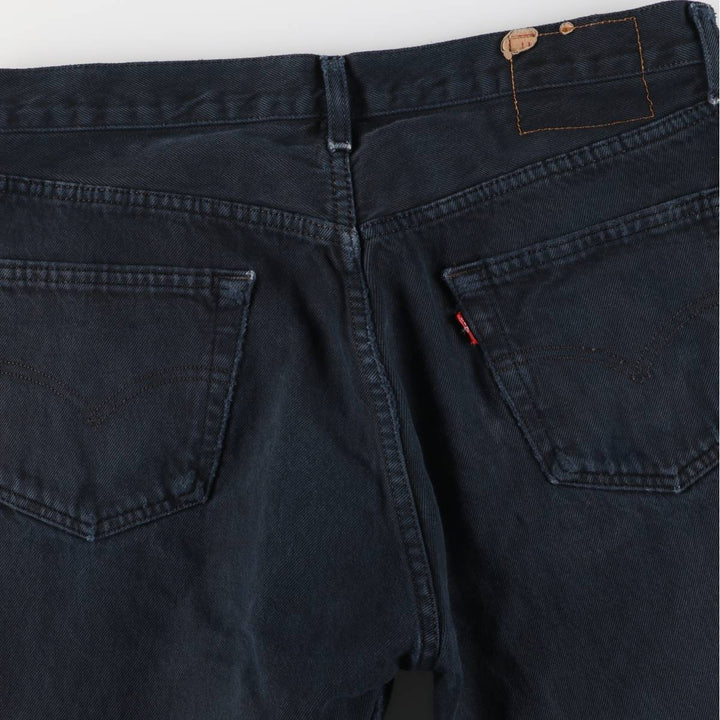 00'S Levi's 00501-0165 Euro model black denim straight denim pants for men size w34 cotton black type Vintage Second Hand