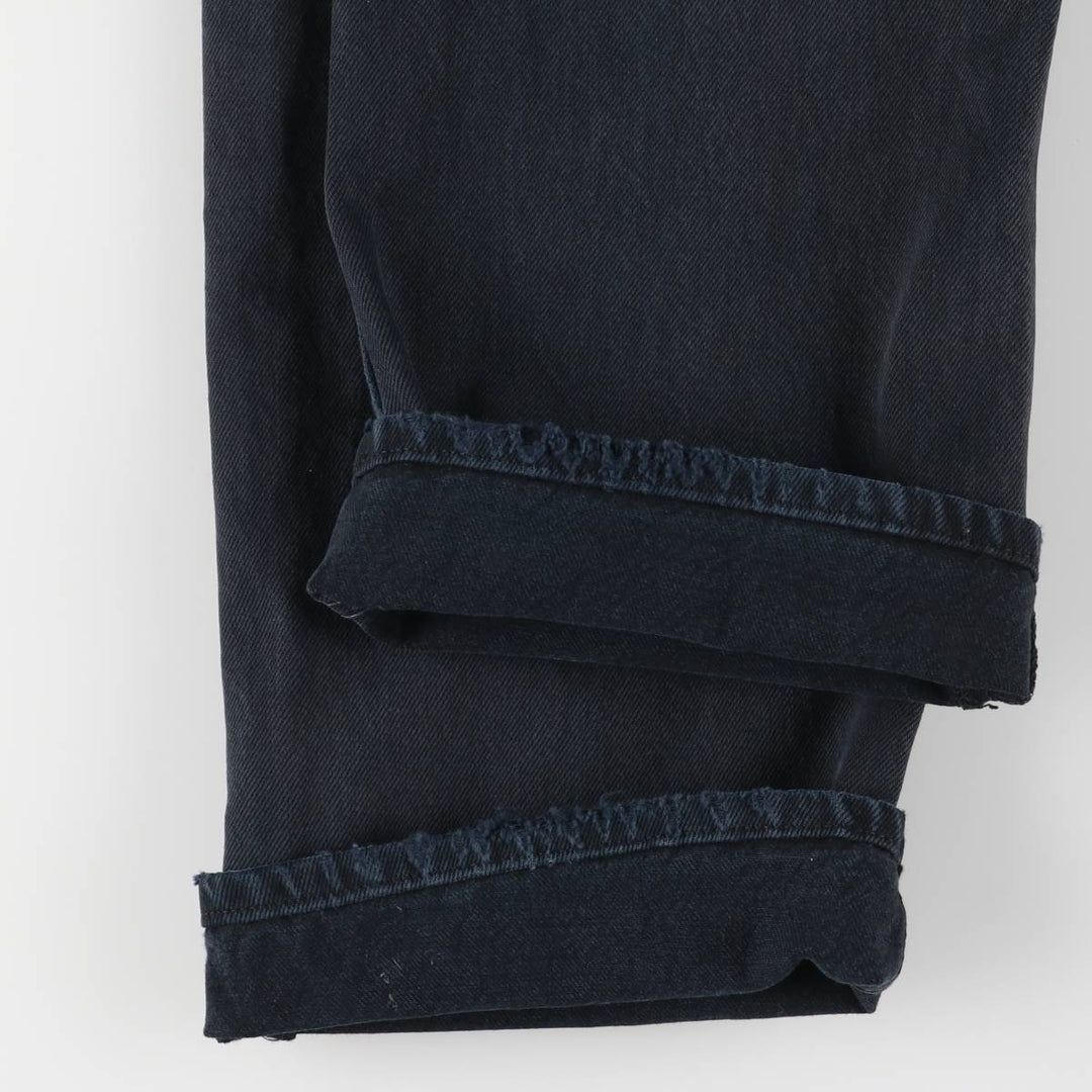 00'S Levi's 00501-0165 Euro model black denim straight denim pants for men size w34 cotton black type Vintage Second Hand