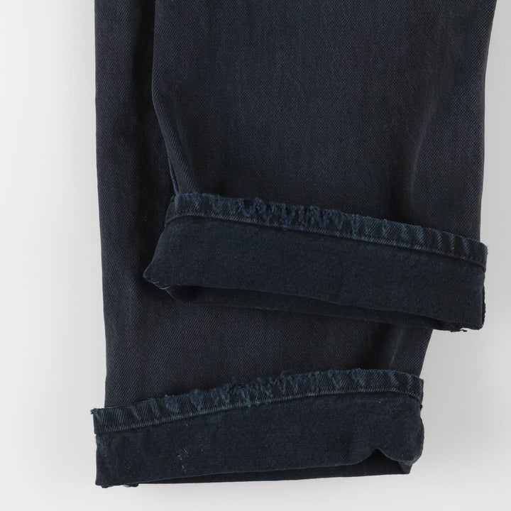 00'S Levi's 00501-0165 Euro model black denim straight denim pants for men size w34 cotton black type Vintage Second Hand