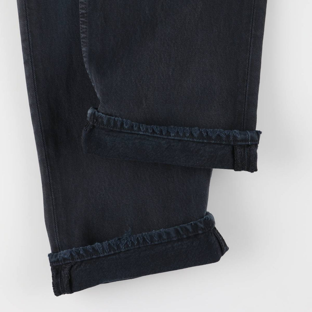 00'S Levi's 00501-0165 Euro model black denim straight denim pants for men size w34 cotton black type Vintage Second Hand