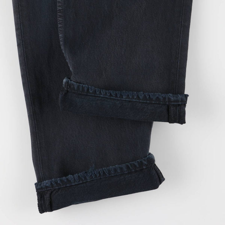 00'S Levi's 00501-0165 Euro model black denim straight denim pants for men size w34 cotton black type Vintage Second Hand