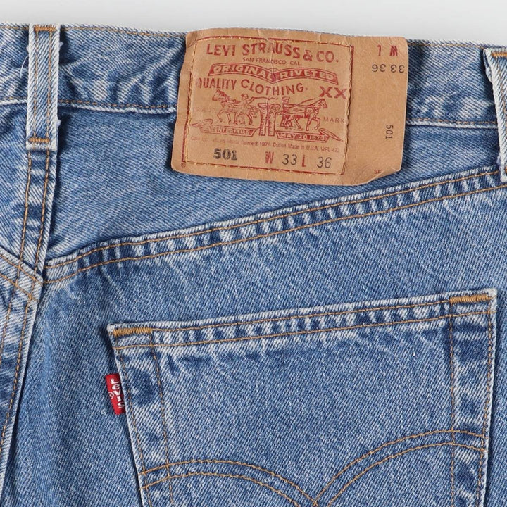 90'S Levi's 501-0193 Straight Denim Pants Made in USA Men's W31 Vintage cotton blue type Vintage Second Hand