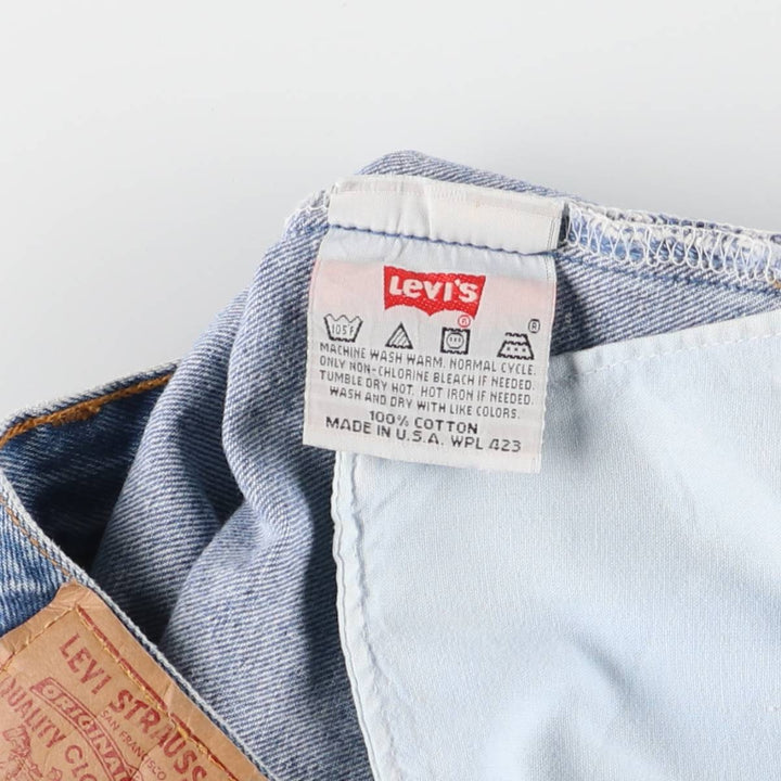 90'S Levi's 501-0193 Straight Denim Pants Made in USA Men's W31 Vintage cotton blue type Vintage Second Hand