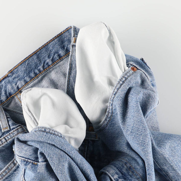 Levi's 550 denim shorts, short pants for men, size W33 cotton blue type Vintage Second Hand