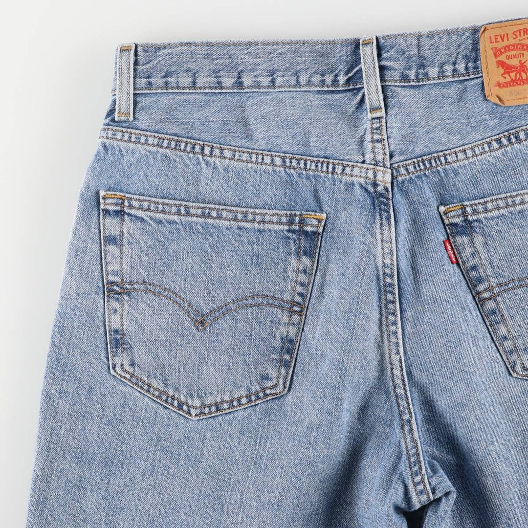 Levi's 550 denim shorts, short pants for men, size W33 cotton blue type Vintage Second Hand