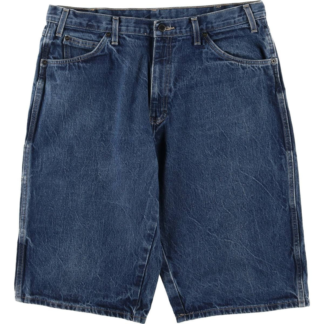 Dickies denim painter shorts, half pants, men's size w37 cotton blue type Vintage Second Hand