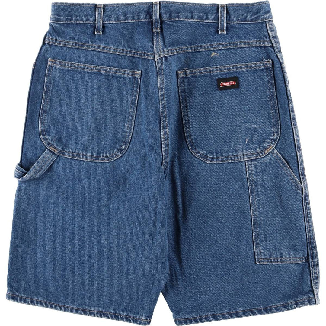 Dickies Relaxed Fit Denim Painter Shorts, Men's, W33 equivalent cotton blue type Vintage Second Hand