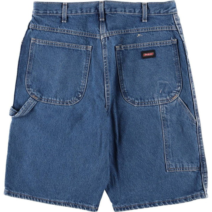Dickies Relaxed Fit Denim Painter Shorts, Men's, W33 equivalent cotton blue type Vintage Second Hand