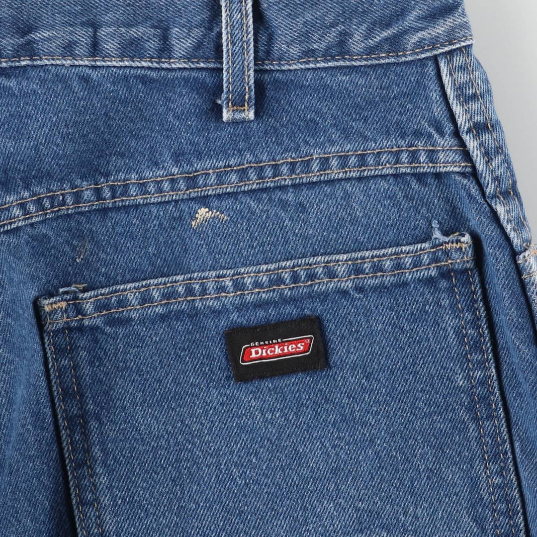 Dickies Relaxed Fit Denim Painter Shorts, Men's, W33 equivalent cotton blue type Vintage Second Hand