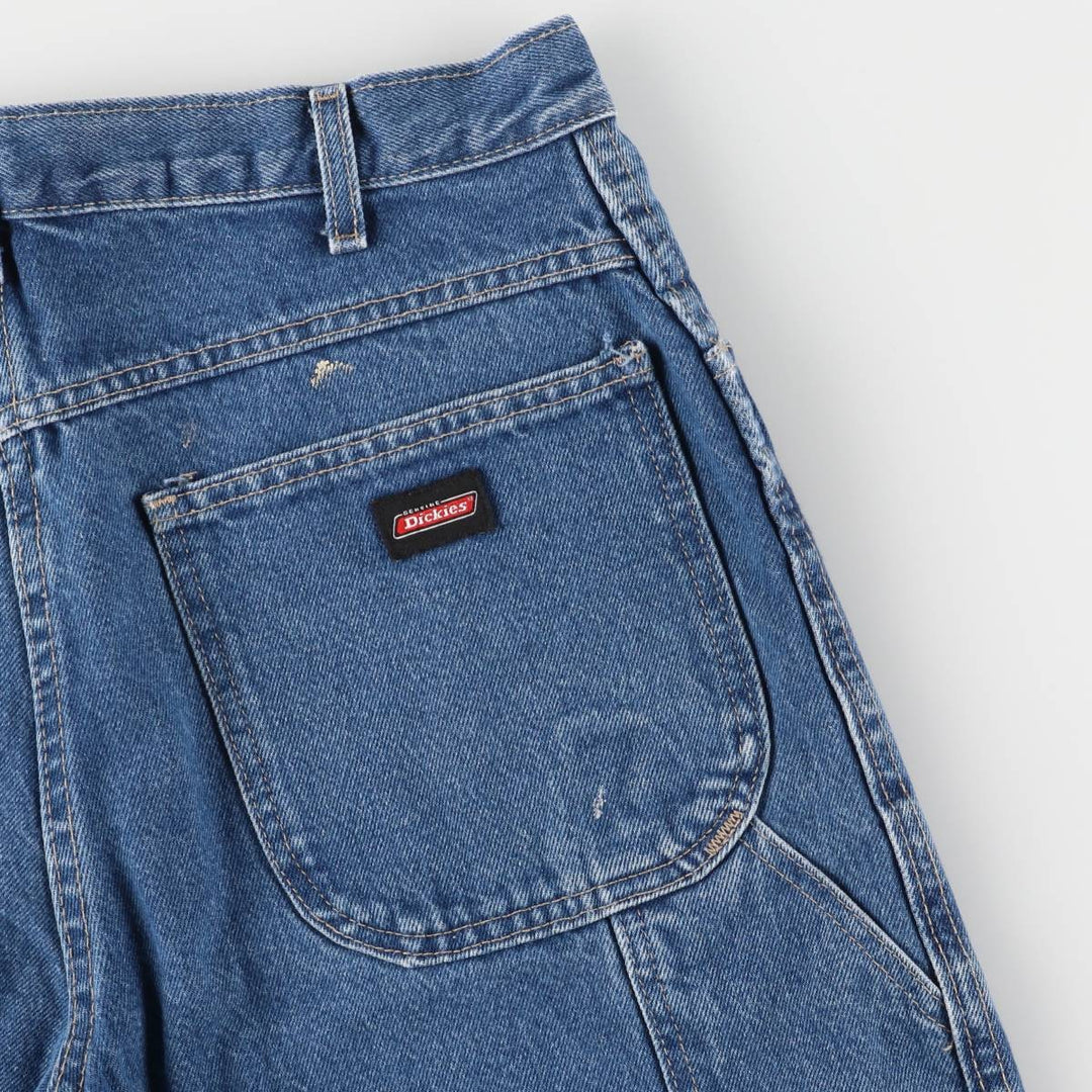 Dickies Relaxed Fit Denim Painter Shorts, Men's, W33 equivalent cotton blue type Vintage Second Hand