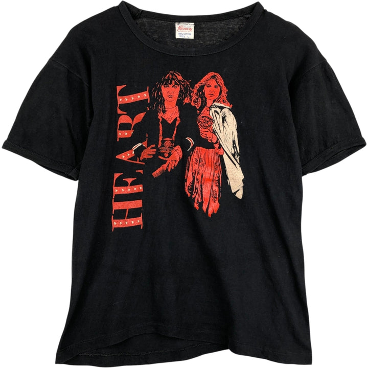 80'S BENTLEY HEART Band T-shirt, Women's Size L (approx.), Vintage cotton black type Vintage Second Hand