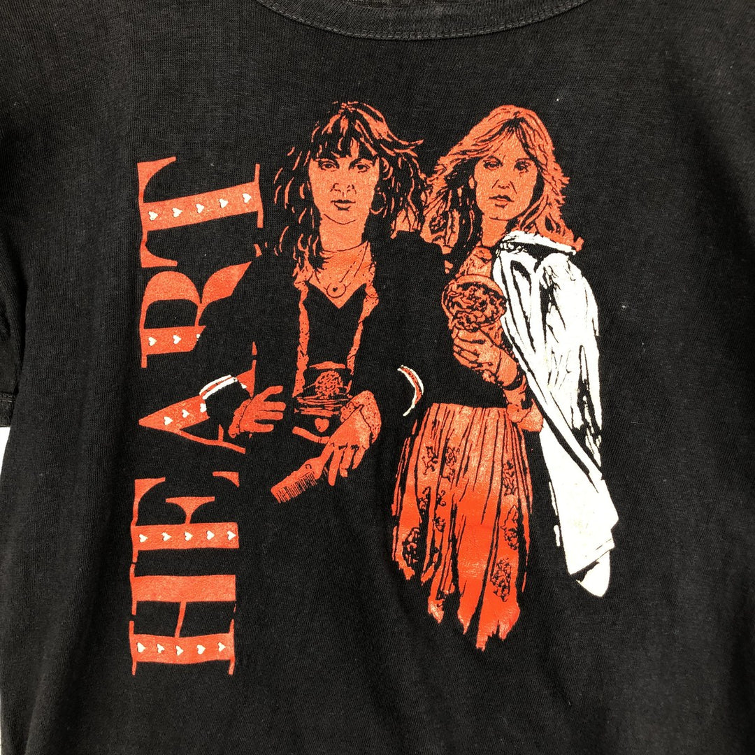 80'S BENTLEY HEART Band T-shirt, Women's Size L (approx.), Vintage cotton black type Vintage Second Hand
