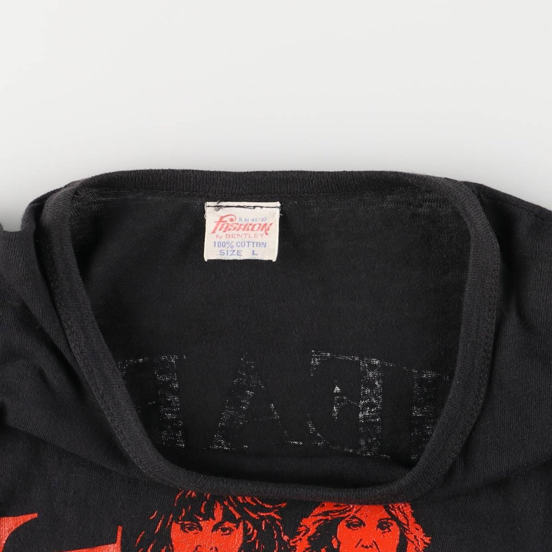 80'S BENTLEY HEART Band T-shirt, Women's Size L (approx.), Vintage cotton black type Vintage Second Hand