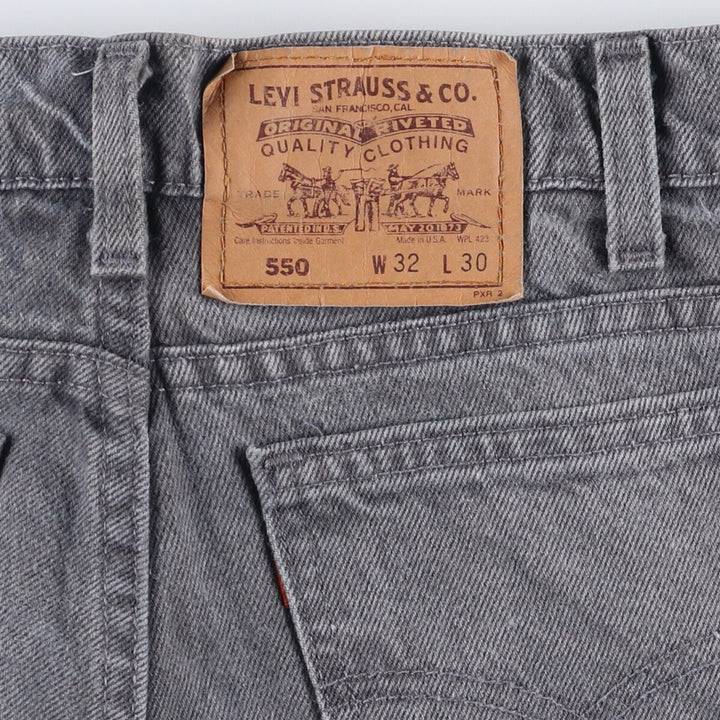 90'S Levi's 40550-0262 Tapered Denim Pants, Made in USA, Men's, Size W31, Vintage cotton gray type Vintage Second Hand