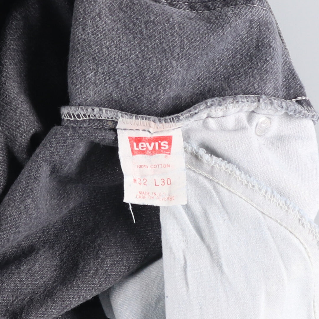 90'S Levi's 40550-0262 Tapered Denim Pants, Made in USA, Men's, Size W31, Vintage cotton gray type Vintage Second Hand