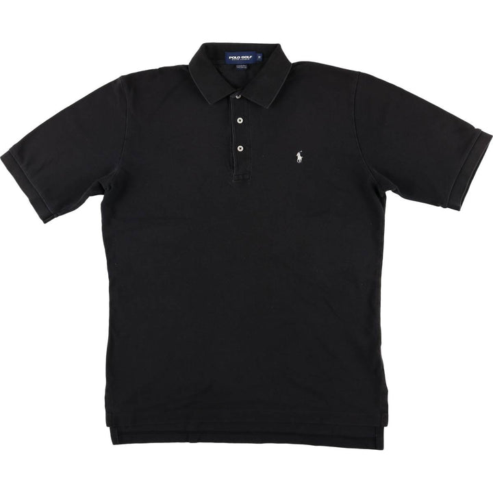 Ralph Lauren POLO GOLF Short Sleeve Polo Shirt Men's M cotton black type Vintage Second Hand